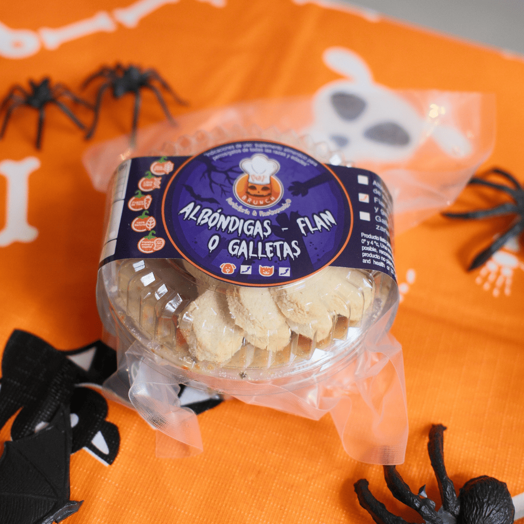 Flan mágico con galletas, higado calabaza y queso, edición halloween