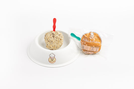 paleta de proteína hígado de ternera y chips de avena
