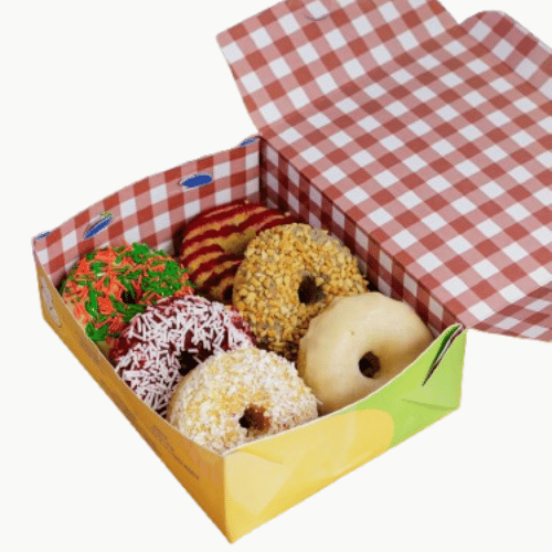 Caja de dognuts por 6 unidades, sabores surtidos, receta especialmente diseñada para perros