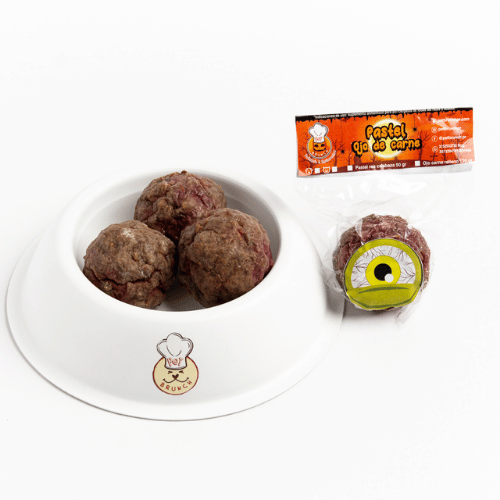 Ojo de carne relleno, con manzana y remolacha, edición halloween