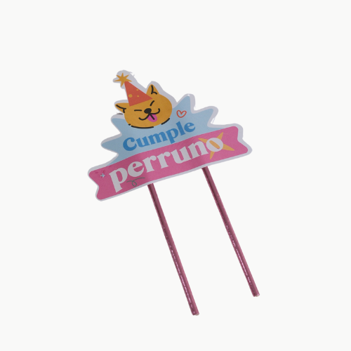 banderin pastel cumpleaños perro niño