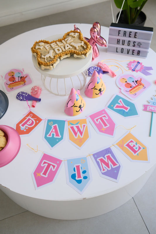 combo cumpleaños perro pastel 750 gr decoración
