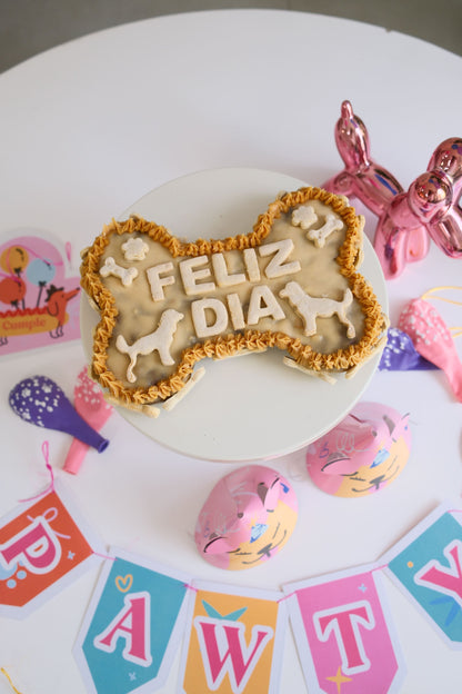 combo cumpleaños perro pastel 750 gr decoración